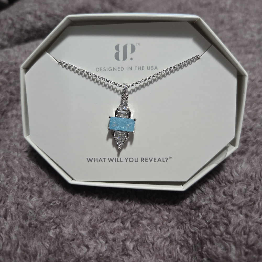 Silver and Blue Necklace